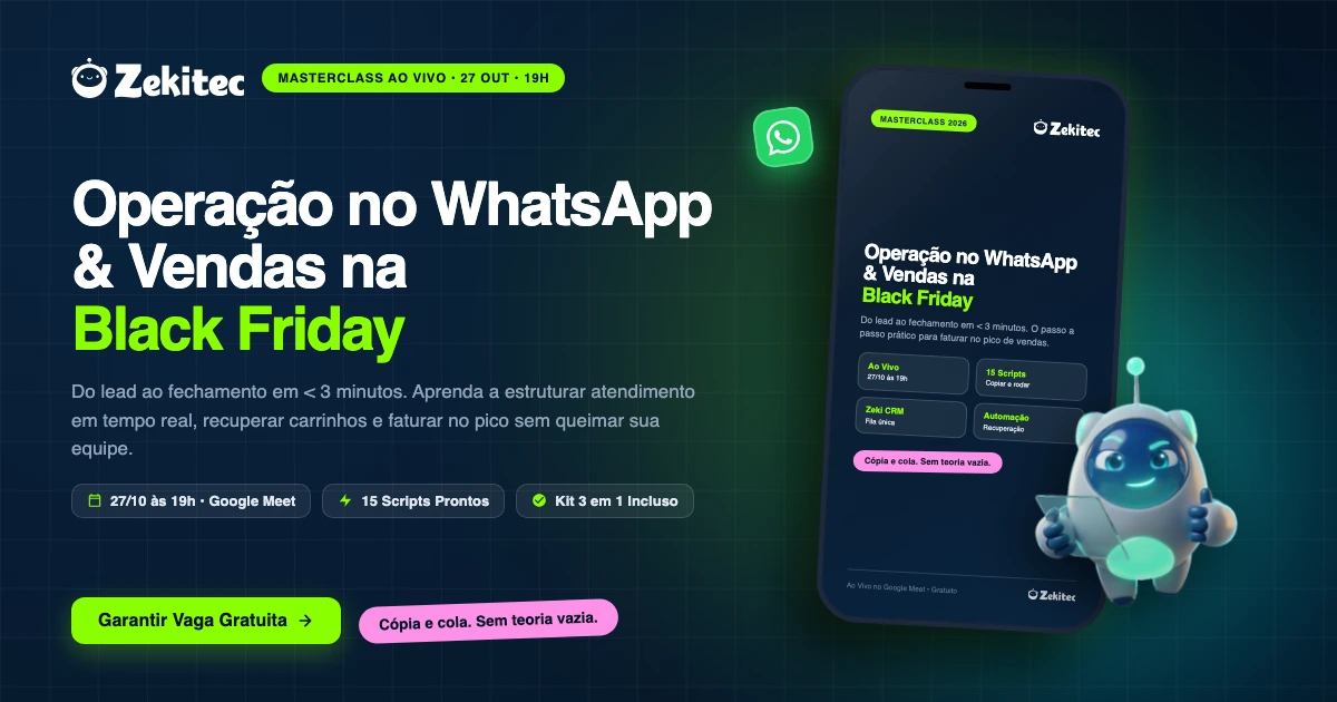Operação Black Friday no WhatsApp: Participe da Masterclass ao Vivo e Baixe o Kit 3 em 1 Gratuito